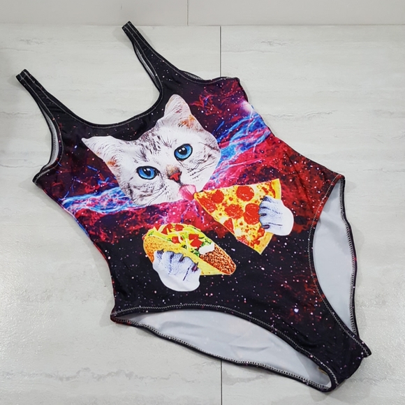 unbranded Other - Cosmic Pizza Cat Swimsuit Youth XL